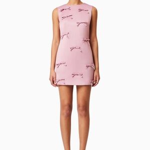 Elliatt Pink Mini Dress with Bow Accents